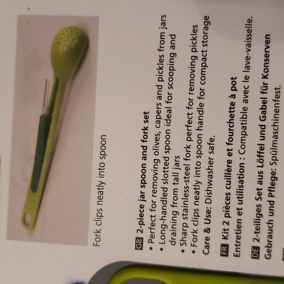 Joseph Joseph Scoop & Pick 2 Piece jar spoon & fork NEW - Picture 3 of 6